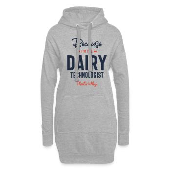 Dairy Technologist Job Occupation - Hoodie Dress - heather grey - Front