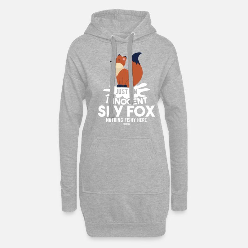 Fuchs - Hoodie-Kleid - Grau meliert