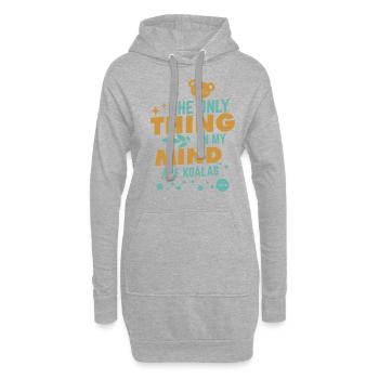 ich denke nur an Koalas aus Australien - Hoodie-Kleid - Grau meliert - Vorne