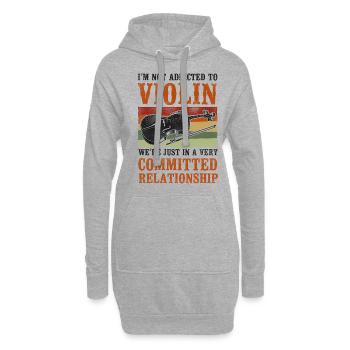 Violin Violinist Vintage Retro I'm - Hoodie-Kleid - Grau meliert - Vorne