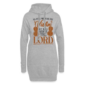 Violoniste Violoniste Jesus Faith - Sweat-shirt à capuche long Femme - gris chiné - Devant