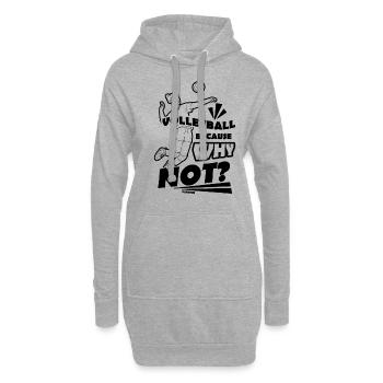 Volleyball Beachvolleyball Geschenk Strand - Hoodie-Kleid - Grau meliert - Vorne