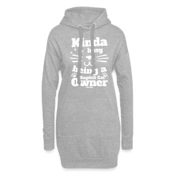 Kinda Busy Being A Ragdoll Cat Owner - Hoodie-Kleid - Grau meliert - Vorne