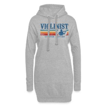 Violin Violinist Retro Vintage - Hoodie-Kleid - Grau meliert - Vorne