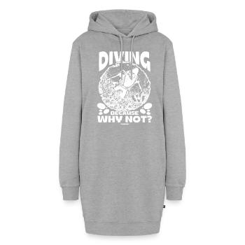 Plonger - Sweat-shirt à capuche long Femme - gris chiné - Devant