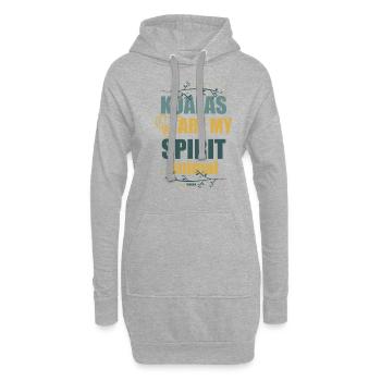 Koalas Are My Spirit Animal - Hoodie-Kleid - Grau meliert - Vorne