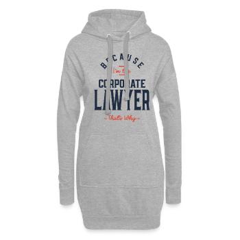 Corporate Lawyer Job Occupation Birthday Worker - Hoodie Dress - heather grey - Front