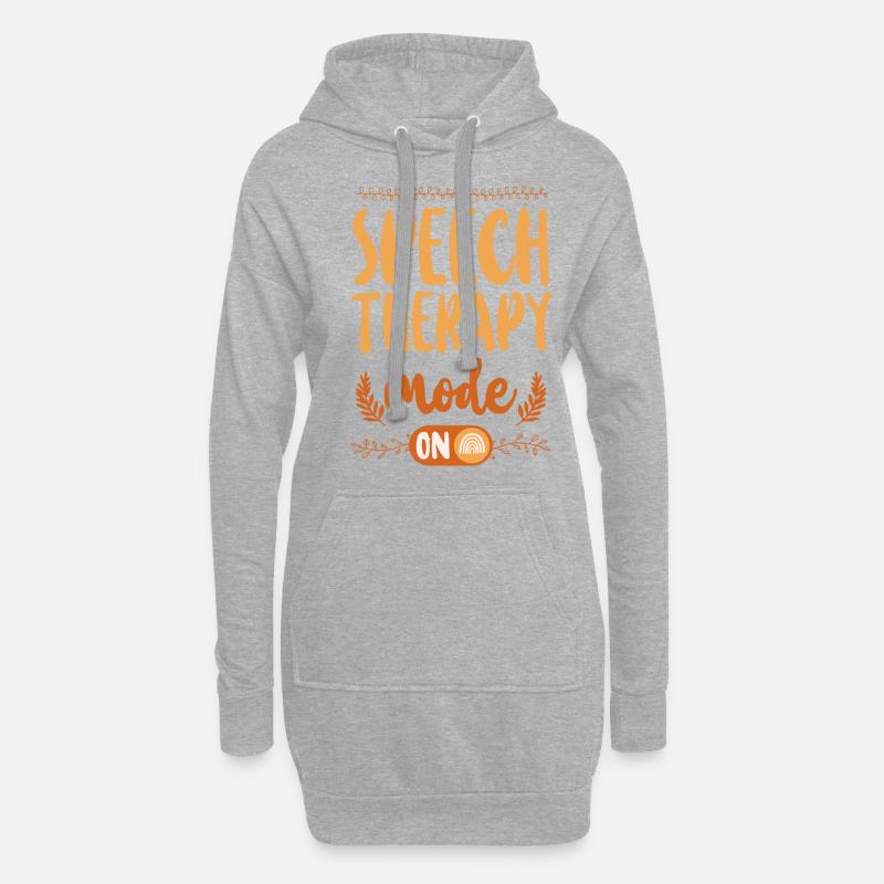 Speech Therapist Therapy Assistant - Hoodie-Kleid - Grau meliert