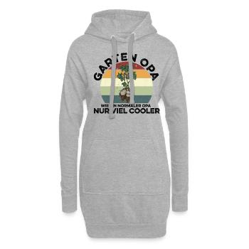Garten Opa Wie Ein Normaler Opa Nur Cooler Gärtner - Hoodie-Kleid - Grau meliert - Vorne