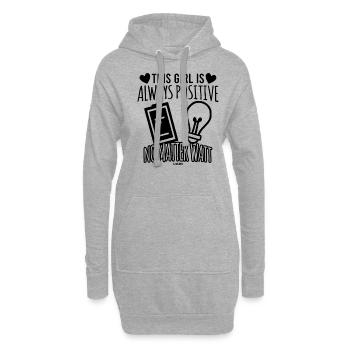 Batterie Glühbirne Strom Wissenschaft - Hoodie-Kleid - Grau meliert - Vorne
