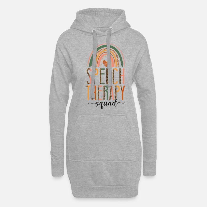 Speech Therapist Therapy Assistant - Hoodie-Kleid - Grau meliert
