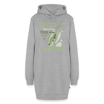 I'm Just Here For The Saxophone - Hoodie-Kleid - Grau meliert - Vorne