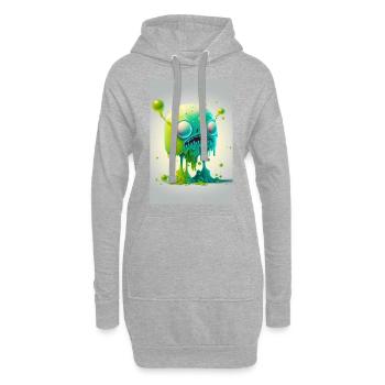 Zombie Gelée - Sweat-shirt à capuche long Femme - gris chiné - Devant