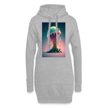 Zombie Frozen - Hoodie-Kleid - Grau meliert - Vorne