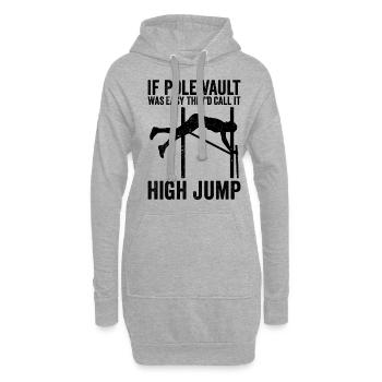 Fun Perle Vault Saut à la perche Saut à la perche - Sweat-shirt à capuche long Femme - gris chiné - Devant