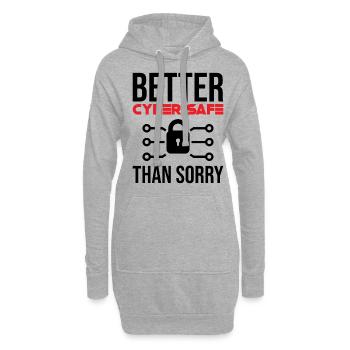 Cybersecurity Computersicherheit Cybersecurity - Hoodie-Kleid - Grau meliert - Vorne