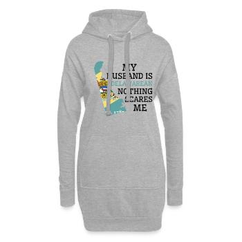 Nichts macht mir Angst Delawarean Husband Delaware - Hoodie-Kleid - Grau meliert - Vorne
