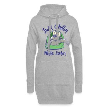 Chinchilla Wildlife Haustier Nagetier Essen - Hoodie-Kleid - Grau meliert - Vorne