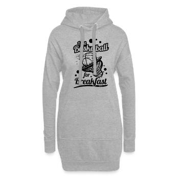 Basketballspieler - Hoodie-Kleid - Grau meliert - Vorne