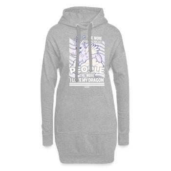 The More I Learn About People The More I Love My D - Hoodie-Kleid - Grau meliert - Vorne