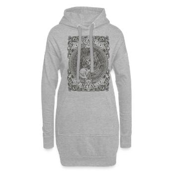 Goth Satan Rock Festivals Black Heavy Death Metal - Hoodie-Kleid - Grau meliert - Vorne