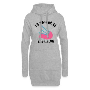 Lustiger Dudelsackspieler Dudelsackspieler - Hoodie-Kleid - Grau meliert - Vorne