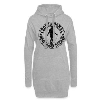 Lustiges Springseil Springseil Seilsprung Tricker - Hoodie-Kleid - Grau meliert - Vorne
