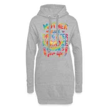 Chanteuse de karaoké Maman Tie Dye Mère - Sweat-shirt à capuche long Femme - gris chiné - Devant