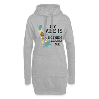 Nichts macht mir Angst Delawarean Wife Delaware - Hoodie-Kleid - Grau meliert - Vorne
