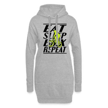 Nourriture Sleeping BMX - Sweat-shirt à capuche long Femme - gris chiné - Devant
