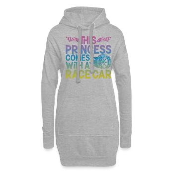 Drag Racing Race Car Girl This - Hoodie-Kleid - Grau meliert - Vorne