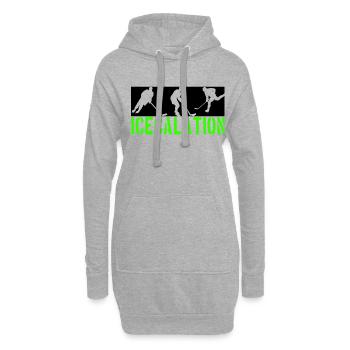 Équipe de hockey sur glace, club, club, entraîneur-joueur fan - Sweat-shirt à capuche long Femme - gris chiné - Devant