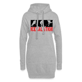 Équipe de hockey sur glace, club, club, entraîneur-joueur fan - Sweat-shirt à capuche long Femme - gris chiné - Devant