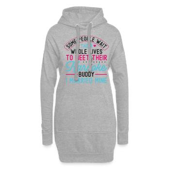 Chanteur de karaoké Mari Femme - Sweat-shirt à capuche long Femme - gris chiné - Devant