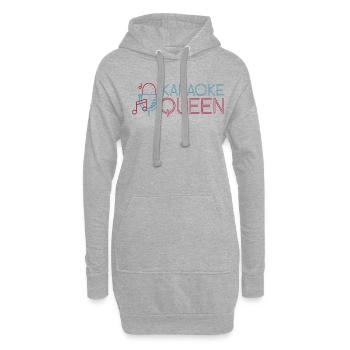 Karaoke Singer 80s Retro Karaoke - Hoodie-Kleid - Grau meliert - Vorne