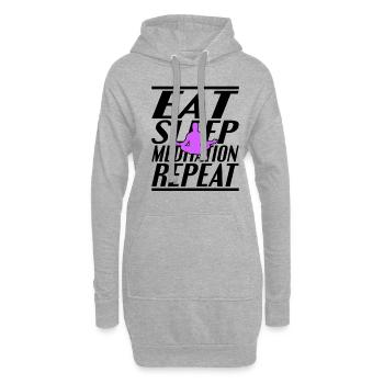 Manger dormir Méditer - Sweat-shirt à capuche long Femme - gris chiné - Devant