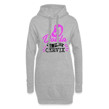 Doula Bei Ihrer Cervix Hebamme - Hoodie-Kleid - Grau meliert - Vorne