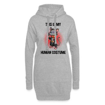 Opossum Spruch für Tierliebhaber und Possum - Hoodie-Kleid - Grau meliert - Vorne