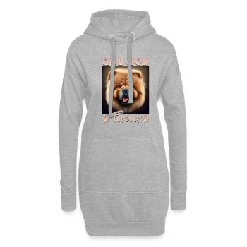 Chien disant Chow Chow pour les amoureux des chiens - Sweat-shirt à capuche long Femme - gris chiné - Devant