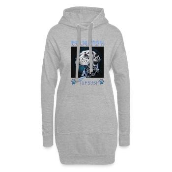 Hunde Spruch Dalmatiner Design für Hundeliebhaber - Hoodie-Kleid - Grau meliert - Vorne
