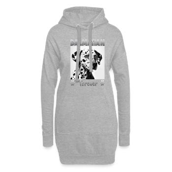 Hunde Spruch Dalmatiner Design für Hundeliebhaber - Hoodie-Kleid - Grau meliert - Vorne
