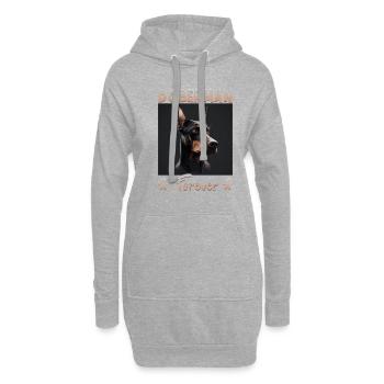Dog saying Doberman design pour les amoureux des chiens - Sweat-shirt à capuche long Femme - gris chiné - Devant