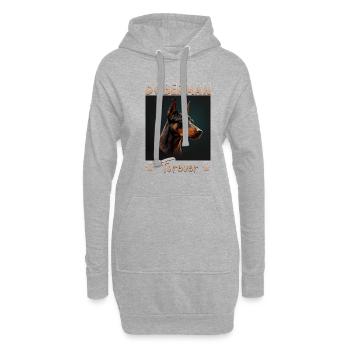 Dog saying Doberman design pour les amoureux des chiens - Sweat-shirt à capuche long Femme - gris chiné - Devant
