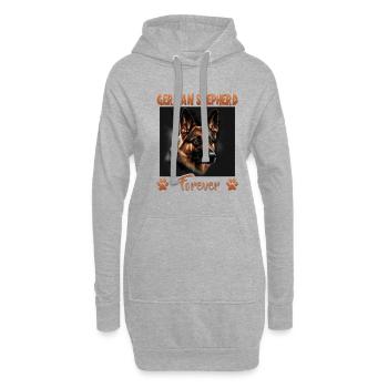 Hunde Deutscher Schäfer Hundeliebhaber - Hoodie-Kleid - Grau meliert - Vorne