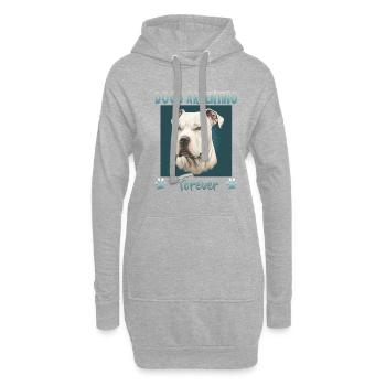 Dog Saying Dogo Argentino Design pour - Sweat-shirt à capuche long Femme - gris chiné - Devant