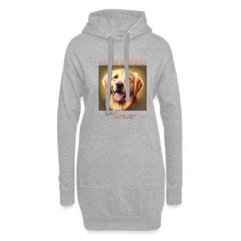 Hunde Spruch Golden Retriever Design - Hoodie-Kleid - Grau meliert - Vorne