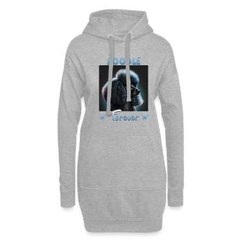 Dog Saying Caniche Design pour les amoureux des chiens - Sweat-shirt à capuche long Femme - gris chiné - Devant