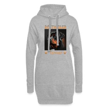 Hunde Spruch Rottweiler Design für Hundeliebhaber - Hoodie-Kleid - Grau meliert - Vorne