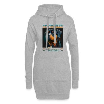 Hunde Spruch Rottweiler Design für Hundeliebhaber - Hoodie-Kleid - Grau meliert - Vorne