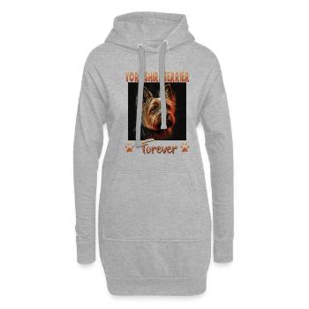 Dog Saying Yorkshire Terrier Design pour - Sweat-shirt à capuche long Femme - gris chiné - Devant